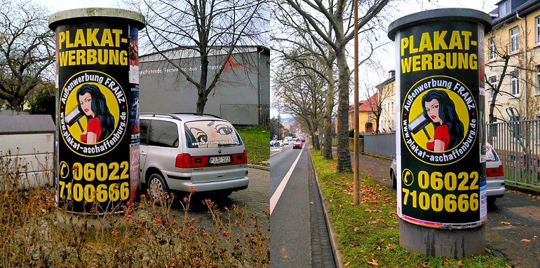 Plakat Litfaßsäule Franz Consulting