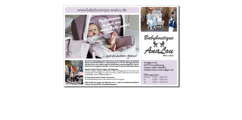 Anzeige Babyboutique AnaLou