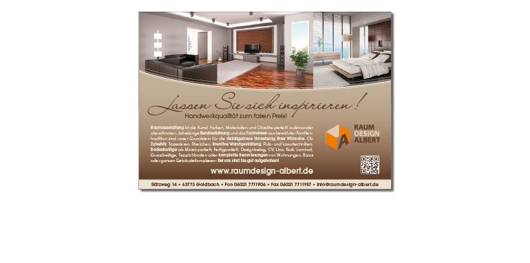 Anzeige Raumdesign Albert
